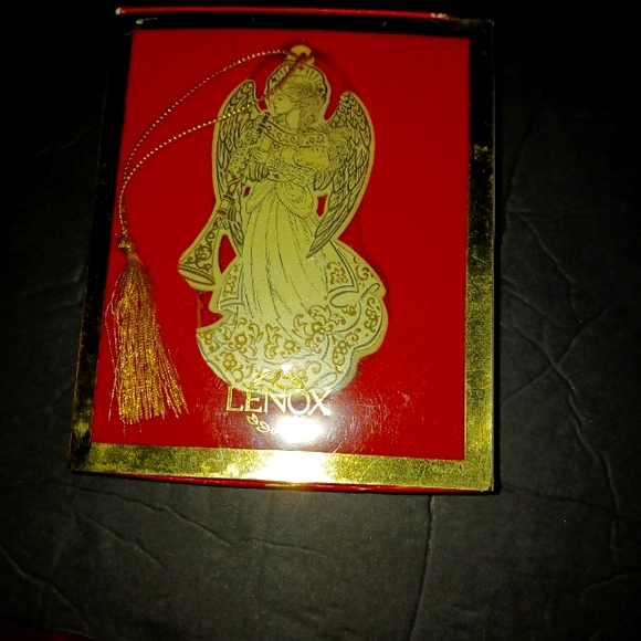 Lenox Angel with horn Baroque design rare in box Ornament in original box - Picture 1 of 4
